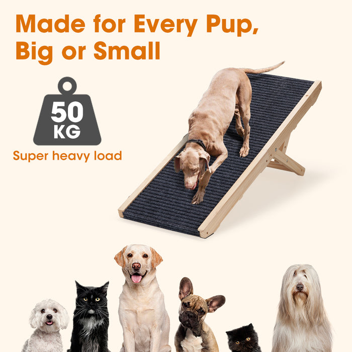 Foldable Dog Ramps Adjustable 4 Heights Pet Ramp Folding Portable Small