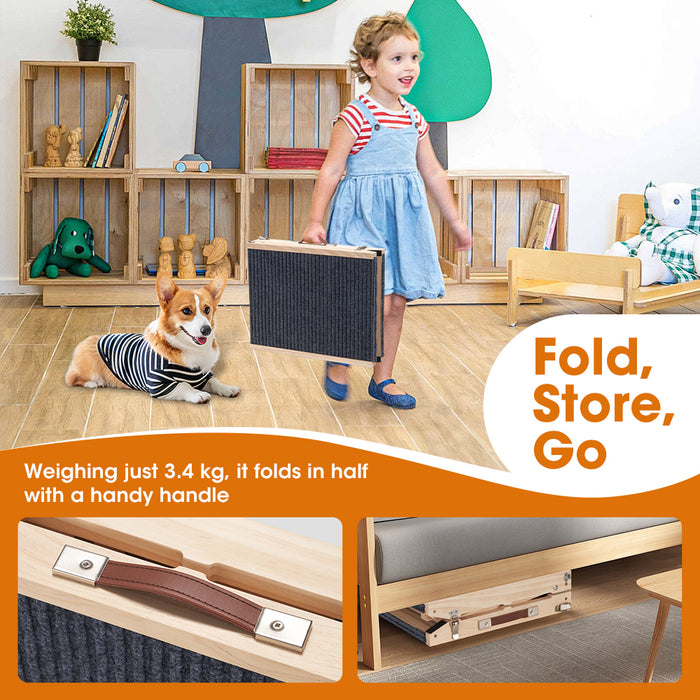 Foldable Dog Ramps Adjustable 4 Heights Pet Ramp Folding Portable Small