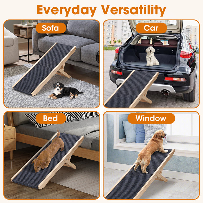Foldable Dog Ramps Adjustable 4 Heights Pet Ramp Folding Portable Small