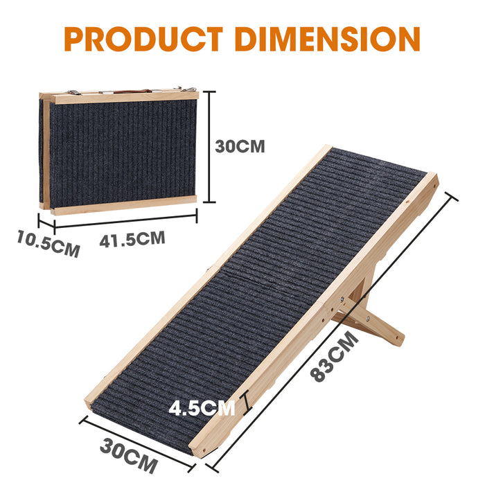 Foldable Dog Ramps Adjustable 4 Heights Pet Ramp Folding Portable Small
