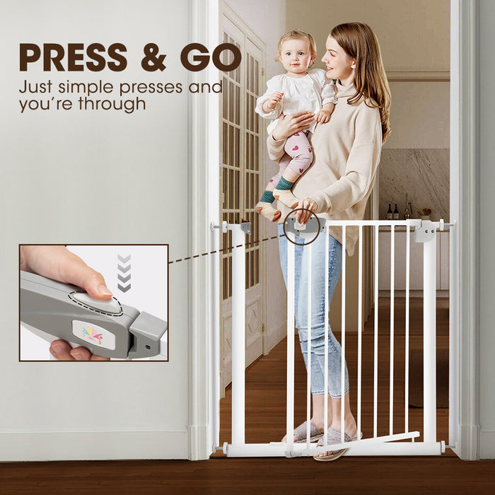 Adjustable Metal Baby Gate With Pressure Mount Fastening Small