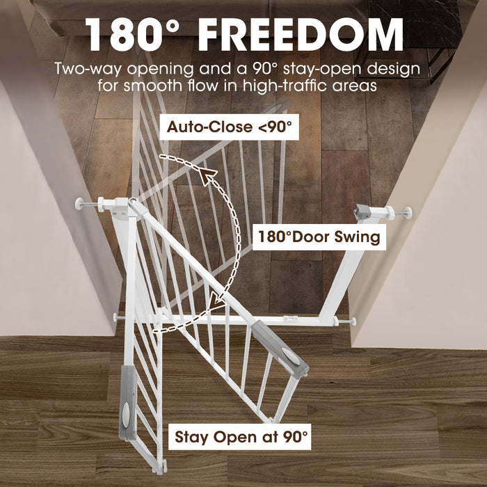 Adjustable Metal Baby Gate With Pressure Mount Fastening Small