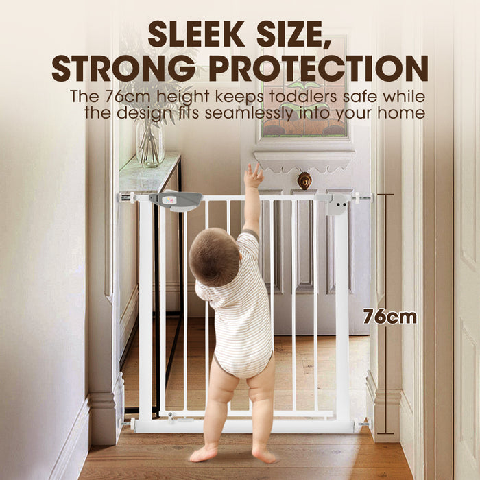 Adjustable Metal Baby Gate With Pressure Mount Fastening Small
