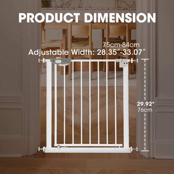 Adjustable Metal Baby Gate With Pressure Mount Fastening Small