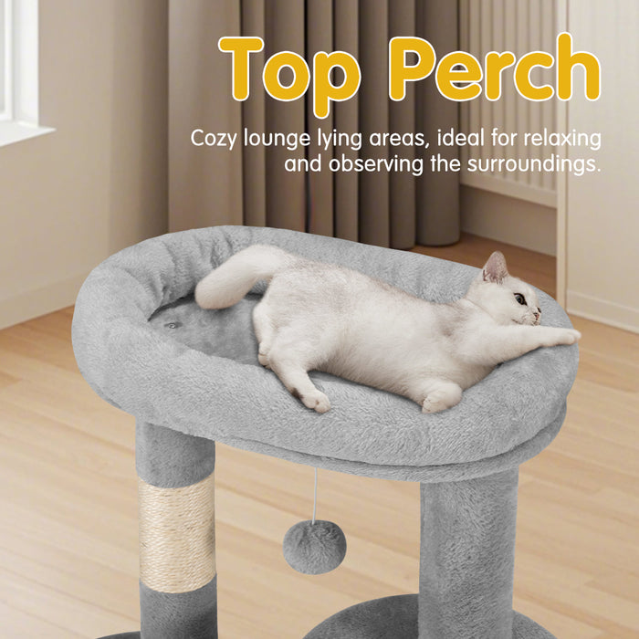 Cat Tree Tower Scratching Post Scratcher Condo Bed House 85Cm Grey