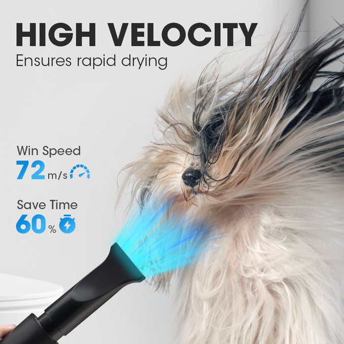 3200W Pet Hair Dryer Blow Cat Dog Grooming Hairdryer Blower 3 Nozzles