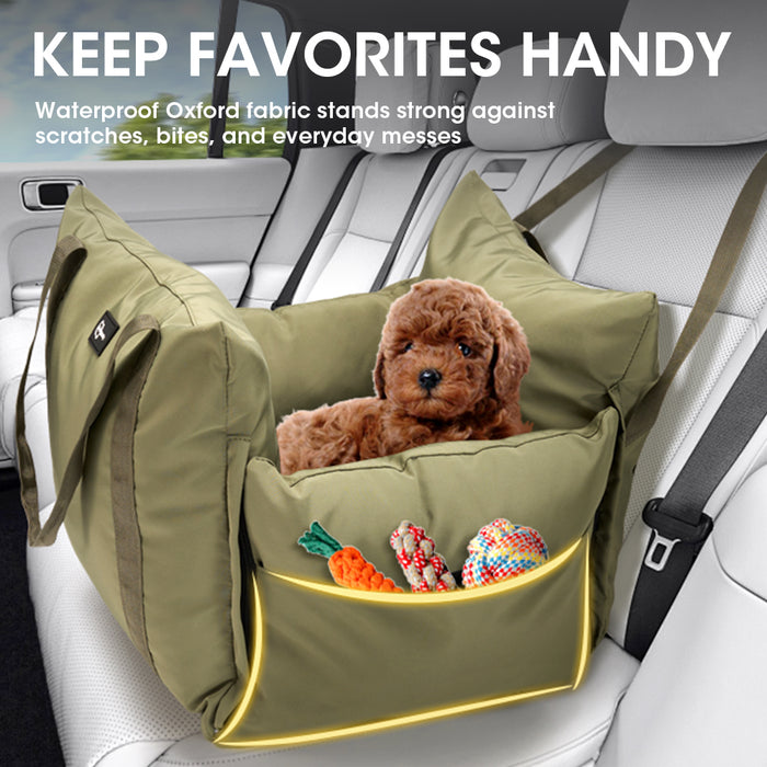 3-In-1 Dog Car Seat Detachable Dog Sofa With Side Pocket