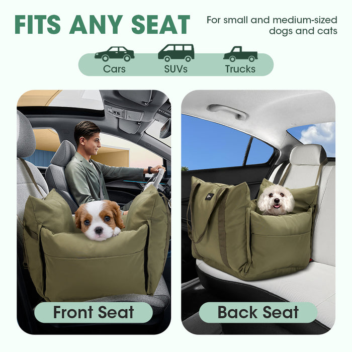 3-In-1 Dog Car Seat Detachable Dog Sofa With Side Pocket