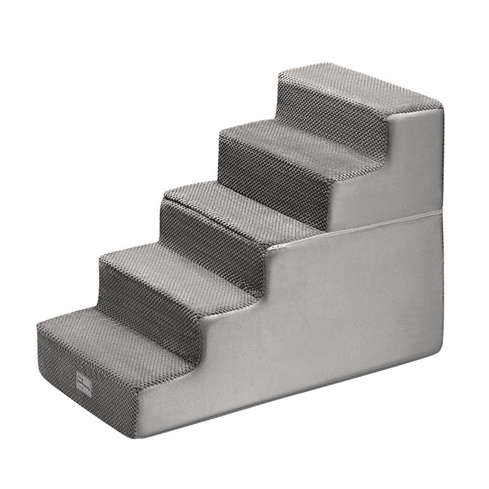 5 Tiers Dog Ramp Steps Pet Stairs Portable Indoor For Bed Sofa