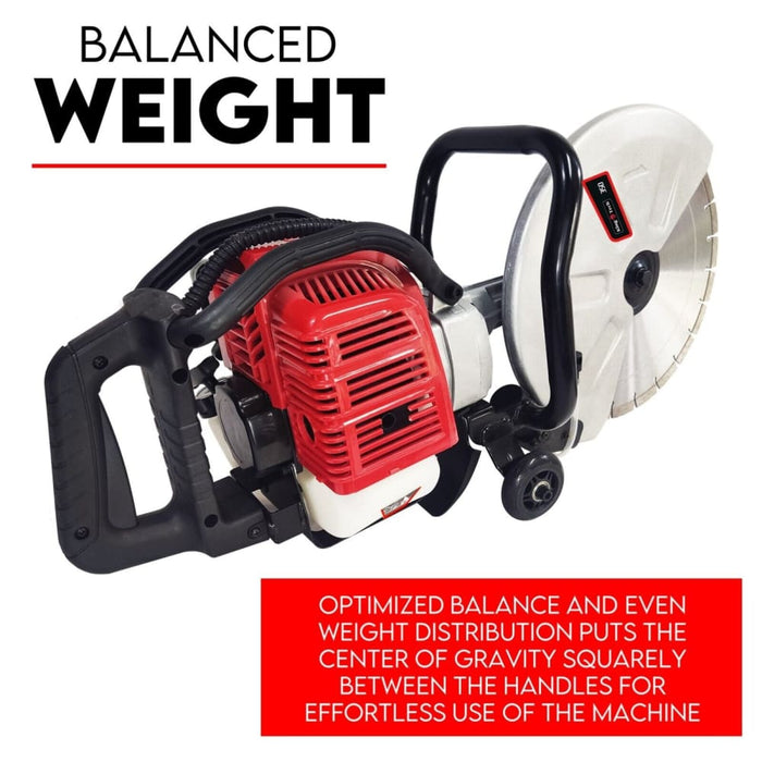 Petrol Demolition Saw 75cc Concrete Cut Off Wet Demo Road