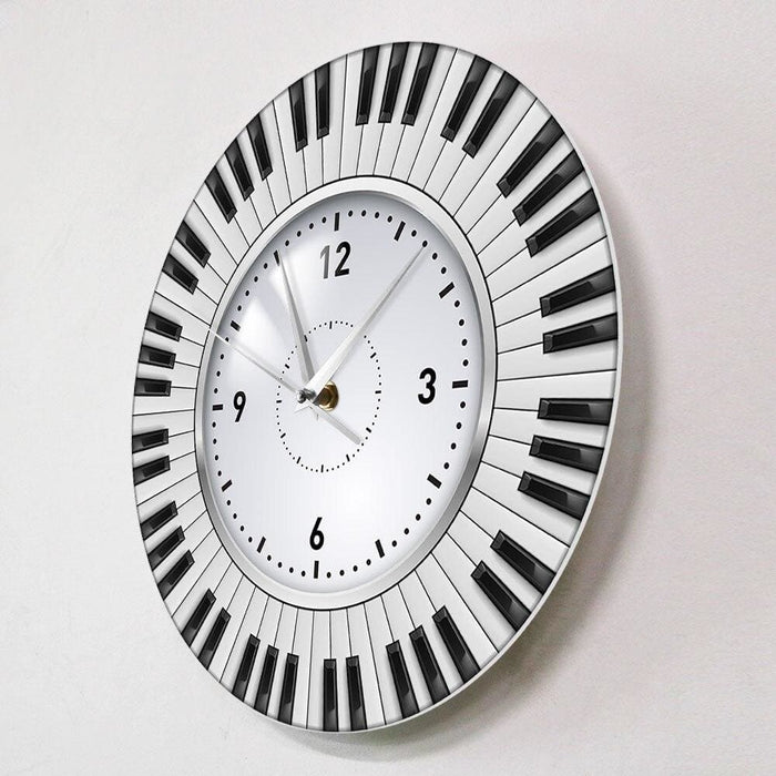 Do Re Mi Piano Keyboard Wall Clock Music Themed Silent