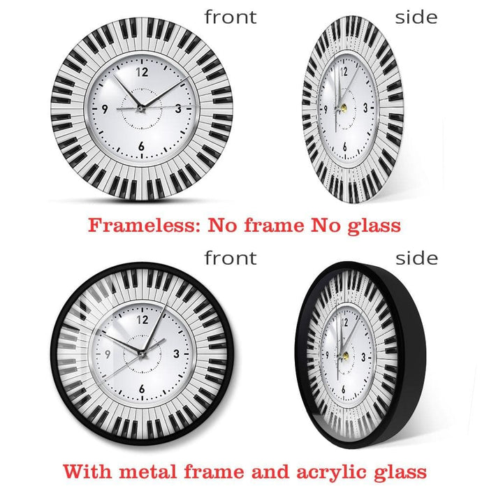 Do Re Mi Piano Keyboard Wall Clock Music Themed Silent