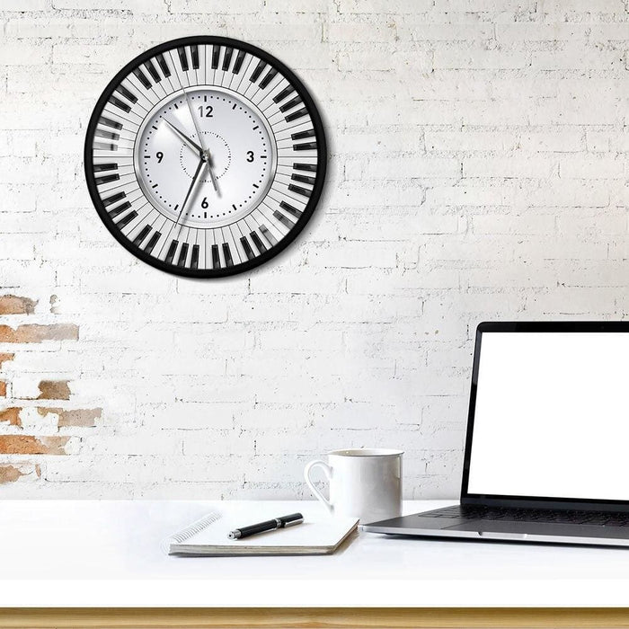 Do Re Mi Piano Keyboard Wall Clock Music Themed Silent
