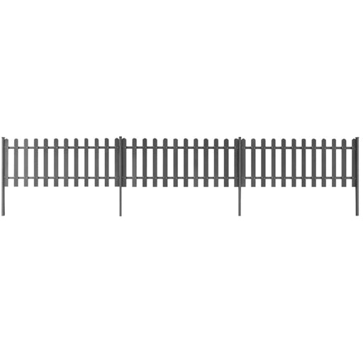 Picket Fence With Posts 3 Pcs Wpc 600x60 Cm Axnxl