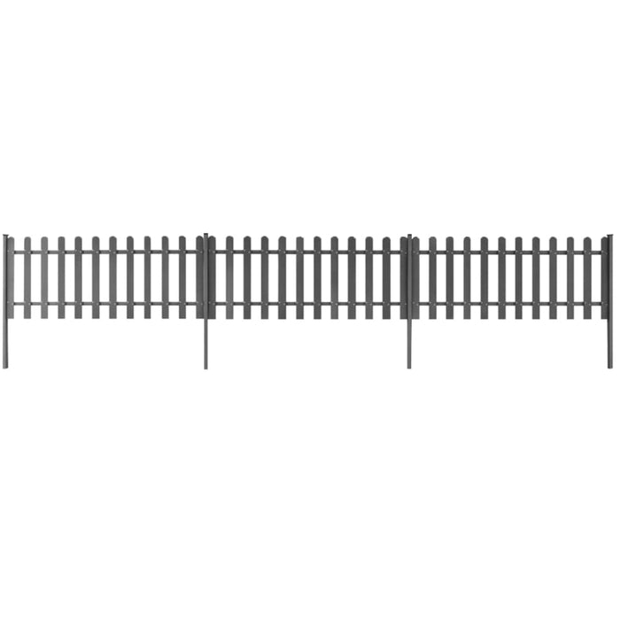 Picket Fence with Posts 3 Pcs Wpc 600x60 Cm Axnxl