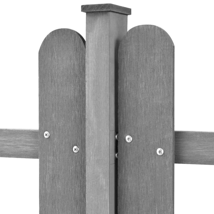 Picket Fence with Posts 3 Pcs Wpc 600x60 Cm Axnxl