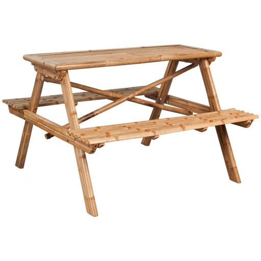 Picnic Table 115x115x81 Cm Bamboo Taoipa