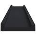 Picture Frame Ledge Shelves 2 Pcs Black Mdf Txtkto
