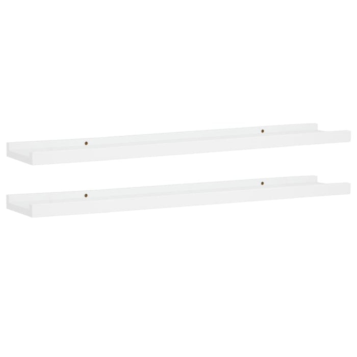 Picture Frame Ledge Shelves 2 Pcs White Mdf Txtktb