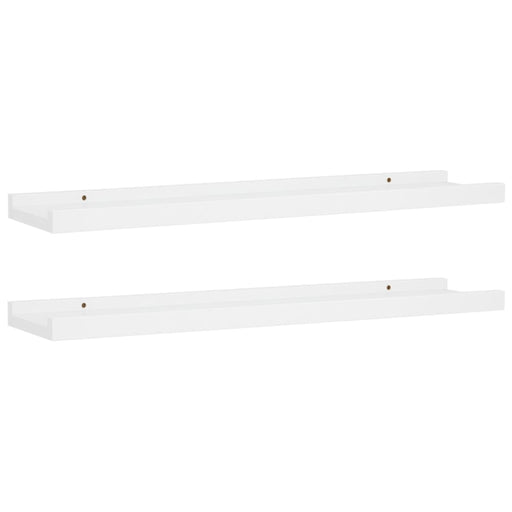 Picture Frame Ledge Shelves 2 Pcs White Mdf Txtkxk
