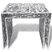Two Piece Side Tables Square Aluminium Silver Xatpbn
