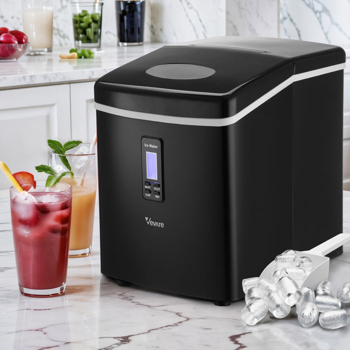 3L Portable Ice Maker Machine 15Kg Ice Cube Tray Bar Countertop Black