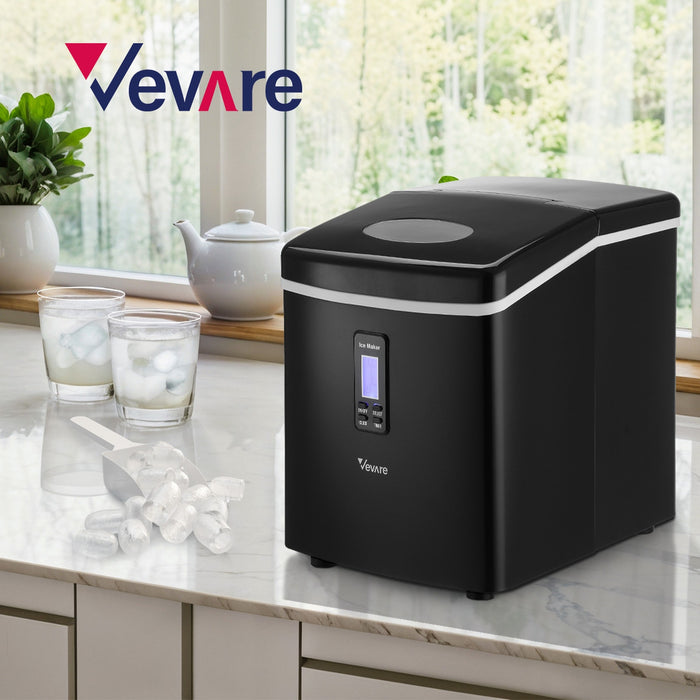 3L Portable Ice Maker Machine 15Kg Ice Cube Tray Bar Countertop Black