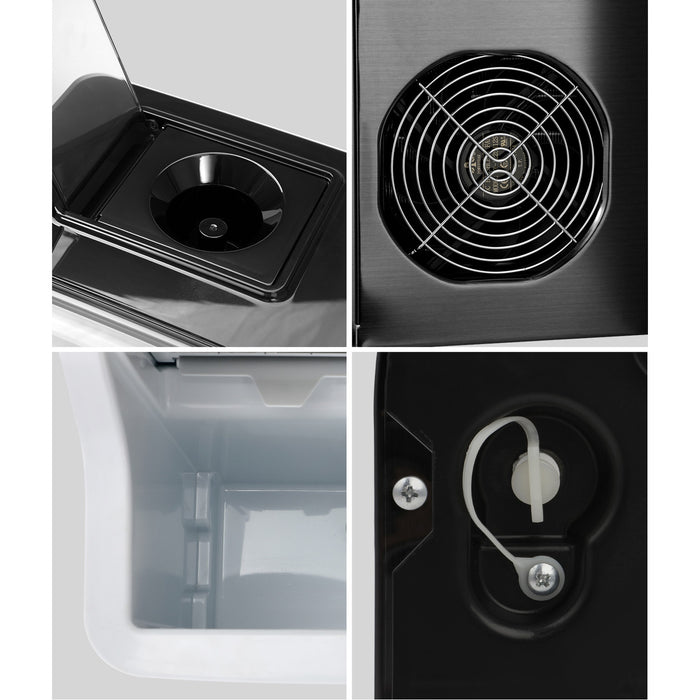 3.2L Ice Maker Machine Portable Ice Cube Tray Bar Countertop Stainless