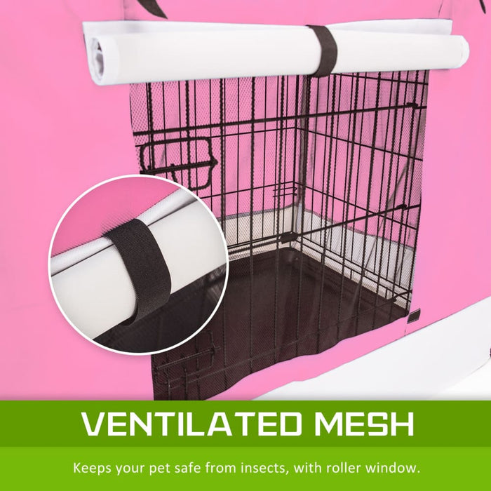 Pink Cage Cover Enclosure for Wire Dog Crate 24in