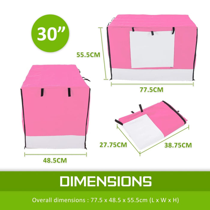 Pink Cage Cover Enclosure for Wire Dog Crate 30in