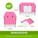 Pink Cage Cover Enclosure for Wire Dog Crate 48in