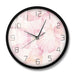 Pink Flower Petal Modern Design Wall Clock Girl Nursery