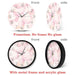 Pink Flower Petal Modern Design Wall Clock Girl Nursery