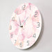 Pink Flower Petal Modern Design Wall Clock Girl Nursery