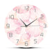 Pink Flower Petal Modern Design Wall Clock Girl Nursery