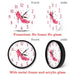 Pink Rose Petal Style High Heels Shoe Silent Wall Clock
