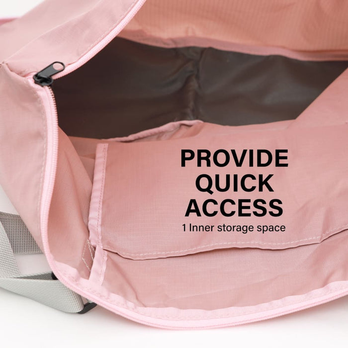 Pink Shopper Bag Tote Foldable Travel Laptop Grocery Ko