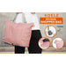Pink Shopper Bag Tote Foldable Travel Laptop Grocery Ko-dual
