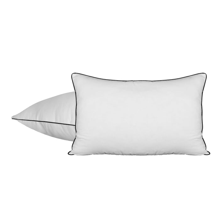 Pillow Duck Feather Down Standard Pillows Cotton Cover - Twin Pack