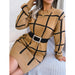 Plaid Knit Sweater Dress for Women