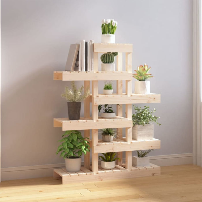 Plant Stand 85x25x109.5 Cm Solid Wood Pine Nxxbni
