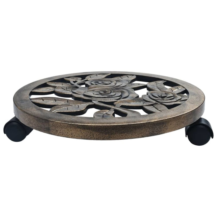 Plant Trolleys 6 Pcs Bronze 38 Cm Plastic Anxxk