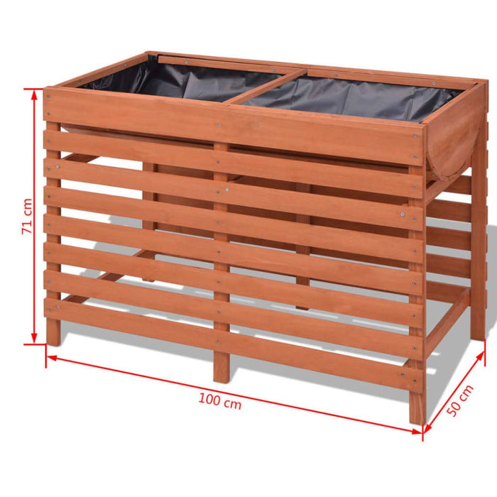 Planter 100x50x71 Cm Wood Axtak