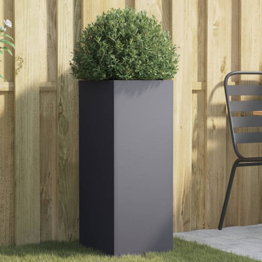 Planter Anthracite 32x27.5x75 Cm Cold - rolled Steel Naopit