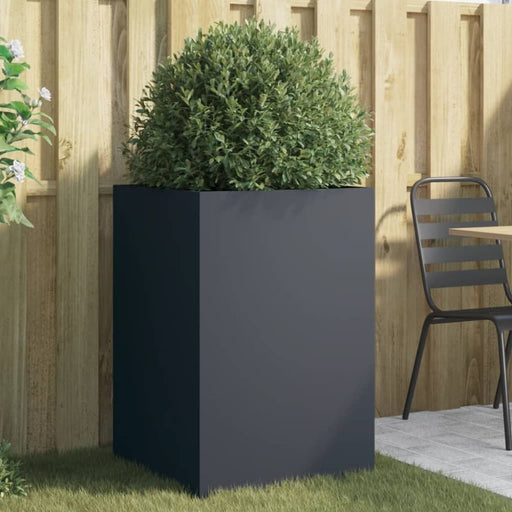 Planter Anthracite 52x48x75 Cm Cold - rolled Steel Naopnp
