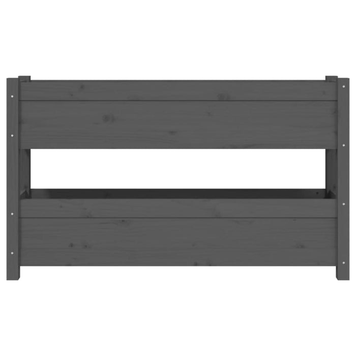 Planter Grey 112x25x66 Cm Solid Wood Pine Nxtkxk