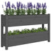 Planter Grey 112x25x66 Cm Solid Wood Pine Nxtkxk