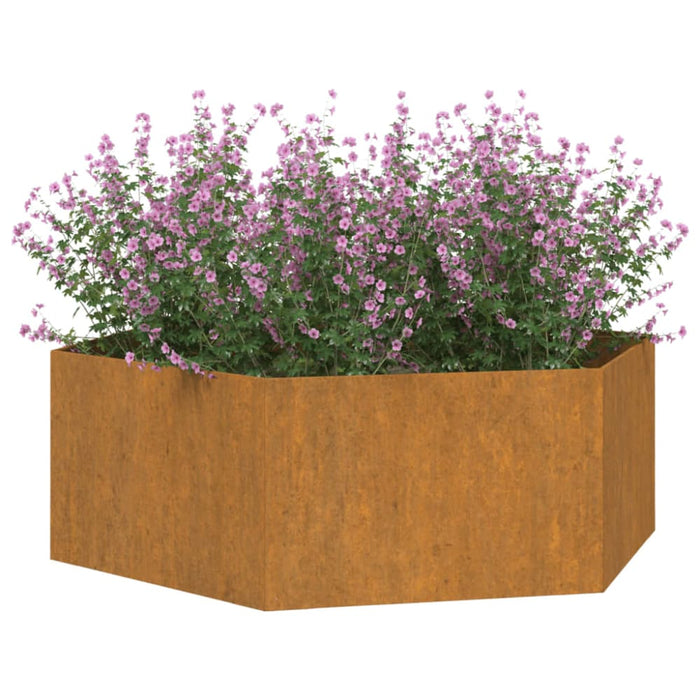 Planter Grey 120x120x45 Cm Corten Steel Nxtlii