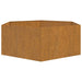 Planter Grey 120x120x45 Cm Corten Steel Nxtlii