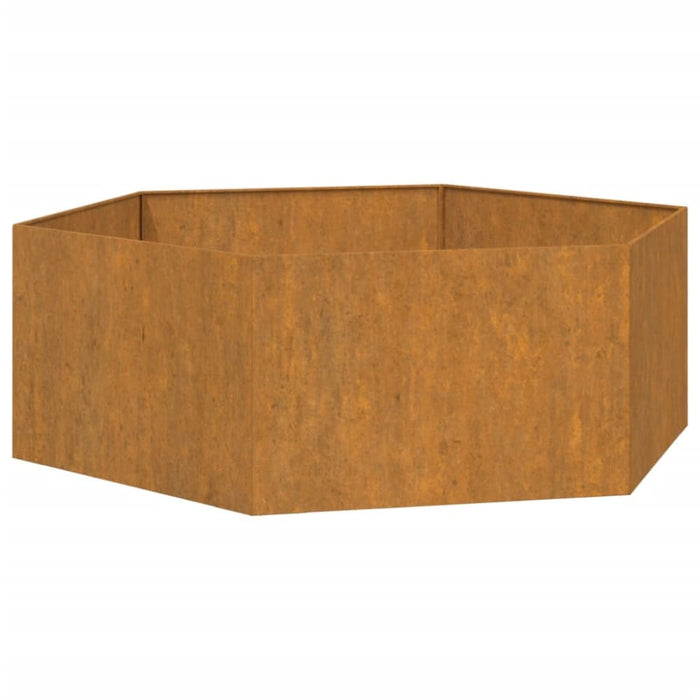 Planter Grey 120x120x45 Cm Corten Steel Nxtlii